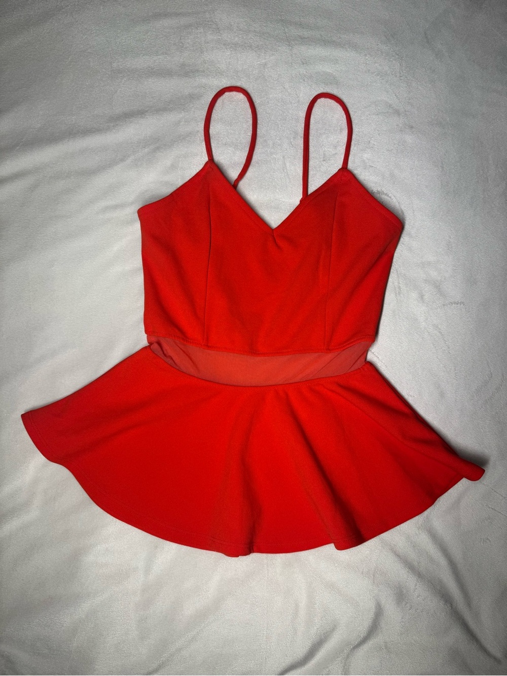 Heart Hips Bright Orange Spaghetti Strap top